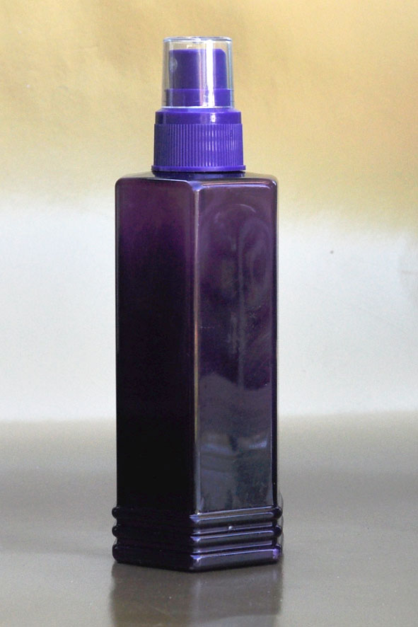 SNSET-250HEXPETPPFMS-250ml Hexagonal PET Purple Bottle with Purple Fine Mist Sprayer 24/410 