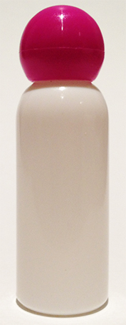 SNSET-BPET30WHPDL-30ml White PET Boston Bottle with Hot Pink Domed Lid 