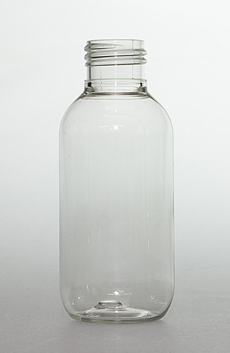 SNEP-100CLPETB-100ml Clear PET Boston Bottle 24mm 410 Screw Finish 