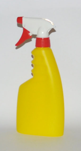 SNSET500YTRWS-500ml Yellow trigger bottle with 28/410 Red/White Sprayer