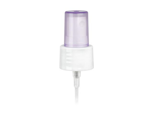 SNHF-16612-WHITE FINE MIST SPRAYER, 24/410 FINISH, SMOOTH 37MS, WITH A PURPLE TINTED HOOD AND A 2 7/8" DIP TUBE