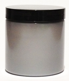 SNJPET500SB-500ml Silver PET Plastic Jar with 89/400 Black Lid  