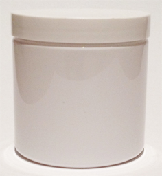 SNJPET500WW-500ml White PET Plastic Jar with 89/400 White Lid 