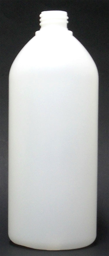 SNEP-50998-1000ml Natural HDPE Boston Bottle 28mm 410 Finish