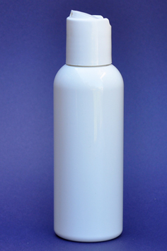 SNSET-100WBPETWDTL-100ml White Boston PET Bottle with White Disc Top Lid 24/410 