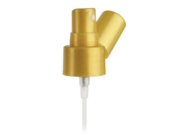 SNHF-21085-FINE MIST SPRAYER, 24/410 FINISH, SMOOTH, WITH A PEARL GOLD PP HOOD AND A 4 9/16" DIP TUBE