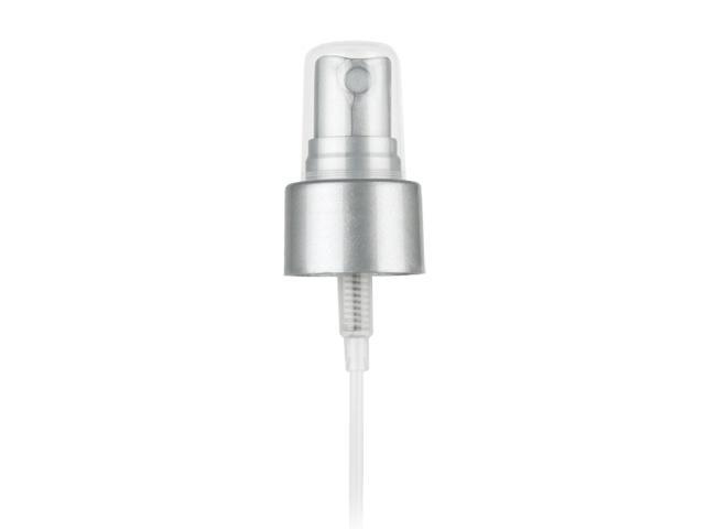 SNHF-22246-PEARL SILVER FINE MIST SPRAYER, 24/410 FINISH, SMOOTH MARK VI, WITH A 4 5/8" DT AND A CLEAR P/P HOOD