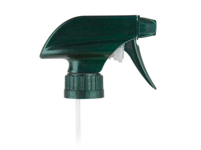 SNHT-22605-METALLIC DARK GREEN TRIGGER SPRAYER, 28/400 RATCHET FINISH, MIXOR-2 HP SPRAY/OFF WITH AN 8" DIP TUBE