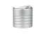 SNDD-30835-BRUSHED ALUMINIUM/WHITE DISPENSING CAP, METAL SHELLED DISC-TOP CLOSURE WITH A 24/410 FINISH AND A .302" ORIFICE, EXPOSED THREADS