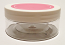 SNJAR150CLFPINKWL-150g Clear PET Plastic Jar with 89/400 Flat Pink/White Lid 