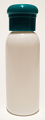 SNSET-BPET30WAQCHL-30ml White PET Boston Bottle with Dark Aqua Chef's Hat Lid