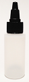 SNSB1OZCYBTTL-1 Oz (~29.6ml) Natural Squeezer Cylindrical Bottle with square shoulder with Black Twist Top Lid