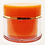 SNJAR5HOGR-5ml Hot Orange Acrylic Jar with Flat Lid with Square Base and Gold Rim 
