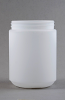1000ml Natural HDPE Tall Round Jar with 95mm Screw Finish with White Tamper evident screw top lid 