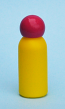 SNSET-4224-30ml Yellow HDPE Boston Bottle with 18/415 Magenta Dome Cap