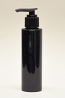 SNSET-4CYPETBBP-4Oz (118ml) Black PET Cylindrical Bottle with Black Pump 24/410 