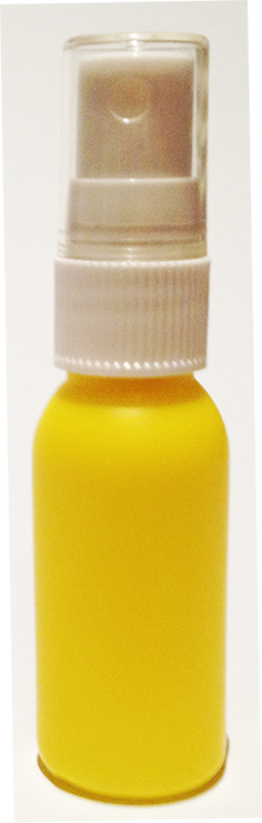 SNSET-4244-30ml Yellow HDPE Boston Bottle with 18/415 White Fine Mist Sprayer