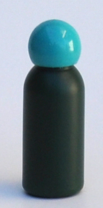 SNSET-4227-30ml Green HDPE Boston Bottle with 18/415 Aqua Dome Cap 