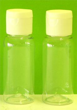SNSETCL50PETBWFTL-Plastic Boston Bottle 50ml-Clear with White Flip Top Dispenser Cap
