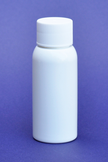 SNSET-50WBPETWCTC-50ml White Boston PET Bottle with Fine Ribbed White Continuous Thread Cap 24/410  