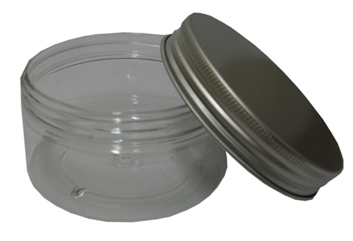 FRKT-0009-200g Clear PET Jar with Aluminium Cap  