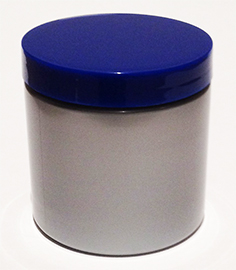 SNJ500SB-500ml Silver PET Plastic Jar with 89/400 Deep Blue Lid