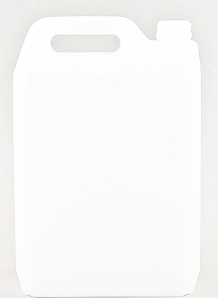 SNJC-80011-5Ltr Natural HDPE Jerrycan Q 38mm 410 Finish with white cap 