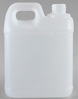 SNJC-80012-1Ltr Natural HDPE Jerrycan 28mm 410 Finish With White Screw Top