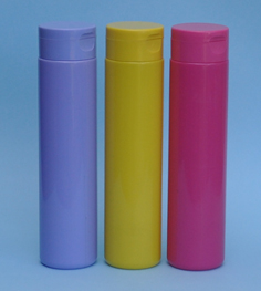SNSET-THPUPETCY250FTL-250ml Purple PET Cylindrical bottle with matching Flip Top Lid 