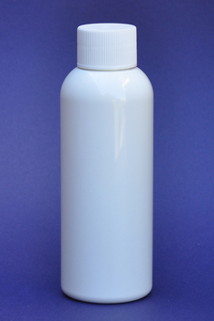 SNSET-100WBPETWCTC-100ml White Boston PET Bottle with Fine Ribbed White Continuous Thread Cap 24/410 