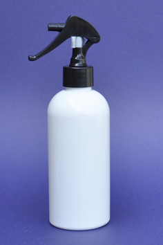 SNSET-250WBPETBSNS-250ml White Boston PET Bottle with Black Swan Neck Sprayer 24/410 