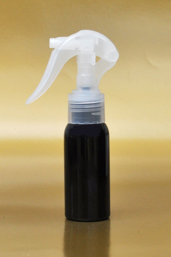 SNSET-50BBPETCSNS-50ml Black Boston PET Bottle with Clear Swan Neck Sprayer 24/410 