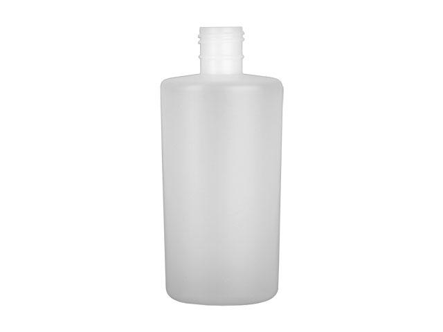 SNEP-26106-NATURAL PLASTIC BOTTLE, 8 OZ. HDPE REVERSE TAPERED OVAL WITH A 24/415 FINISH