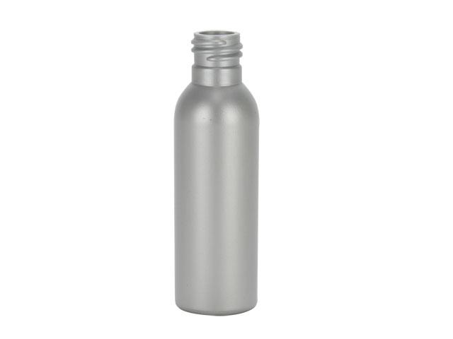 SNEP-26672-SILVER PLASTIC BOTTLE, 2 OZ. HDPE BULLET (IMPERIAL) WITH A 20/410 FINISH