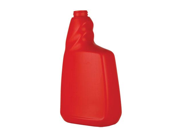 SNEP-26741-RED PLASTIC BOTTLE, 22 OZ. HDPE TRIGGER OBLONG WITH A 28/400 FINISH, TWISTED PISTOL GRIP, LABEL PANEL