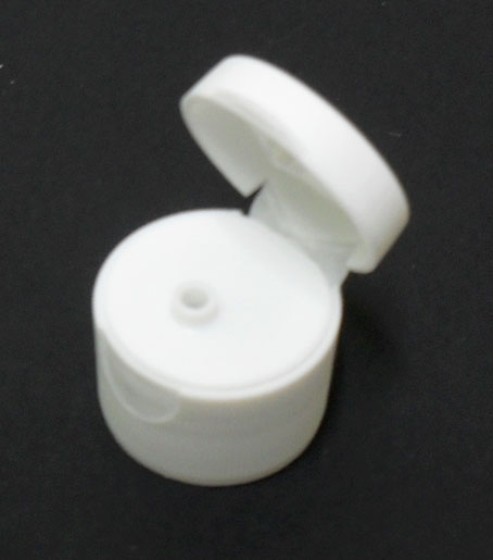 SNDR-FTW28410-WHITE FLIP TOP PLASTIC CAP, FINE RIBBED CLOSURE WITH A 28/410 FINISH 