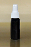 50ml Black Boston PET Bottle with White Fine Mist Sprayer 24/410  