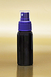 50ml Black Boston PET Bottle with Hot Purple Fine Mist Sprayer 24/410  
