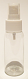 SNSET-50CBPETWFMS-50ml Clear Boston PET Bottle with White Fine Mist Sprayer 24/410 