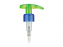 Blue/Green LOTION PUMP, 24/410 FINISH, SMOOTH, GREEN LOCK UP J7 HEAD WITH A 4 3/16" DIP TUBE, TRANSLUCENT 