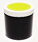 SNJPET500BWG-500ml Black PET Plastic Jar with 89/400 White/Lime Green Lid   