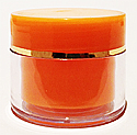 SNJAR5HOGR-5ml Hot Orange Acrylic Jar with Flat Lid with Square Base and Gold Rim 
