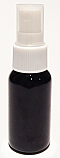 SNSET-1OZBBPETWFMS-1 Oz (~29ml) Black Boston PET Bottle with 20/410 White Fine Mist Sprayer