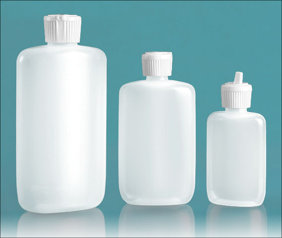 SNSET-0136-03-Oval 8 Oz Squeezer Bottle with White Flip Top Spout Cap
