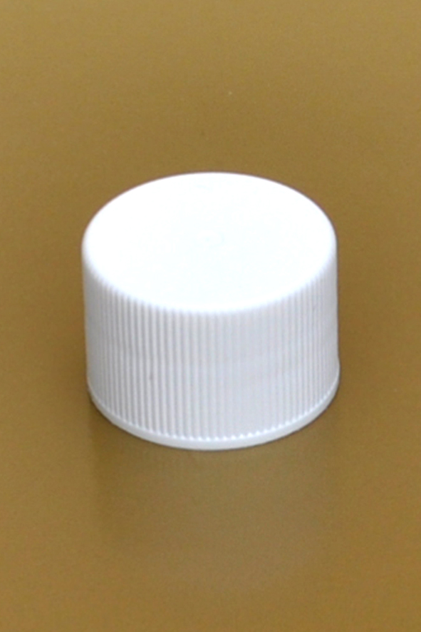 SNDR-PLW28410-WHITE PLASTIC CAP, FINE RIBBED CLOSURE WITH A 28/410 FINISH 