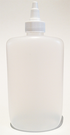 SNSET0136-13-Oval 8 Oz Squeezer Bottle with White Twist Top Lid 