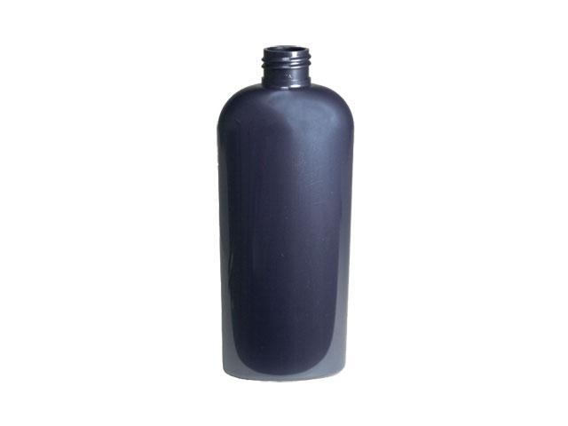 SNEP-22986-DARK BLUE PLASTIC BOTTLE, 12 OZ. PET REVERSE TAPERED OVAL WITH 24/410 FINISH
