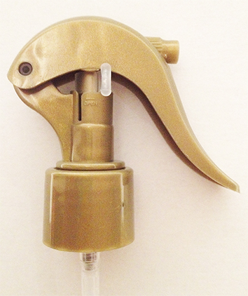 Swan Neck Finger Trigger Sprayer Metallic Gold 24/410
