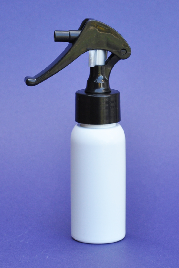 SNSET-50WBPETBSNS-50ml White Boston PET Bottle with Black Swan Neck Sprayer 24/410