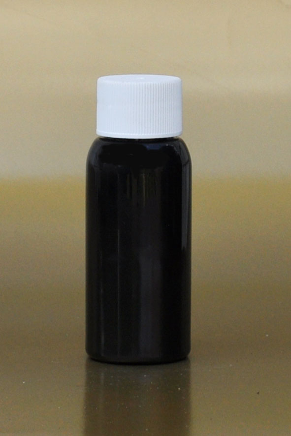 SNSET-50BBPETWCTC-50ml Black Boston PET Bottle with Fine Ribbed White Continuous Thread Cap 24/410  